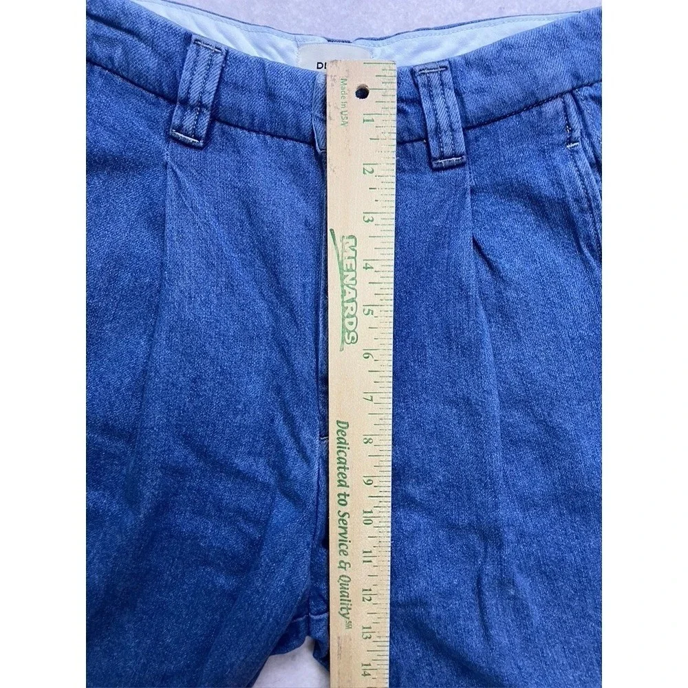 DL1961‎ Hepburn Pleated Short Women 23 Blue High Rise Bermuda Denim